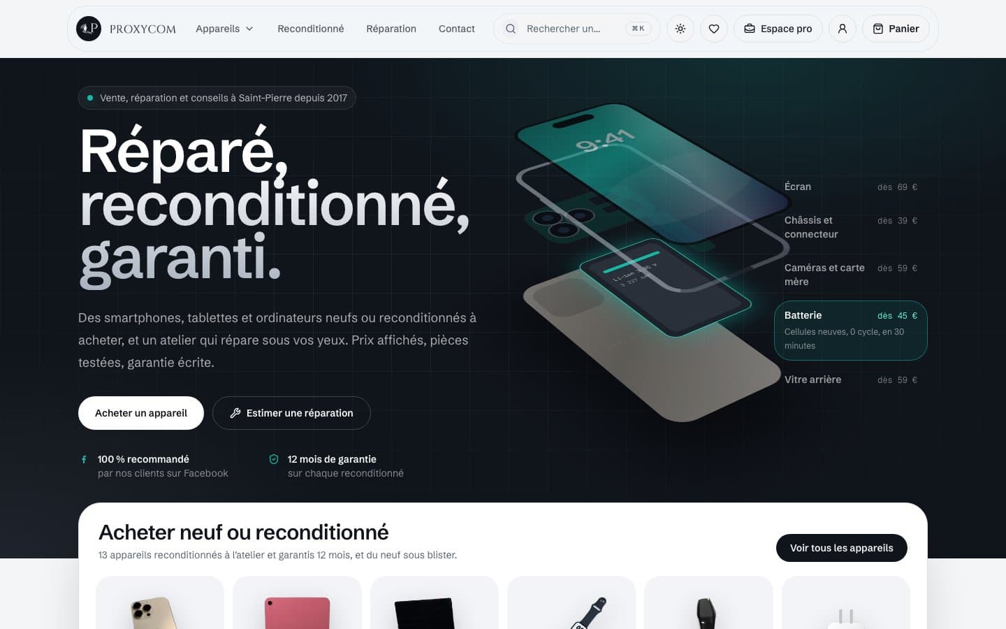 Aperçu du site Proxycom
