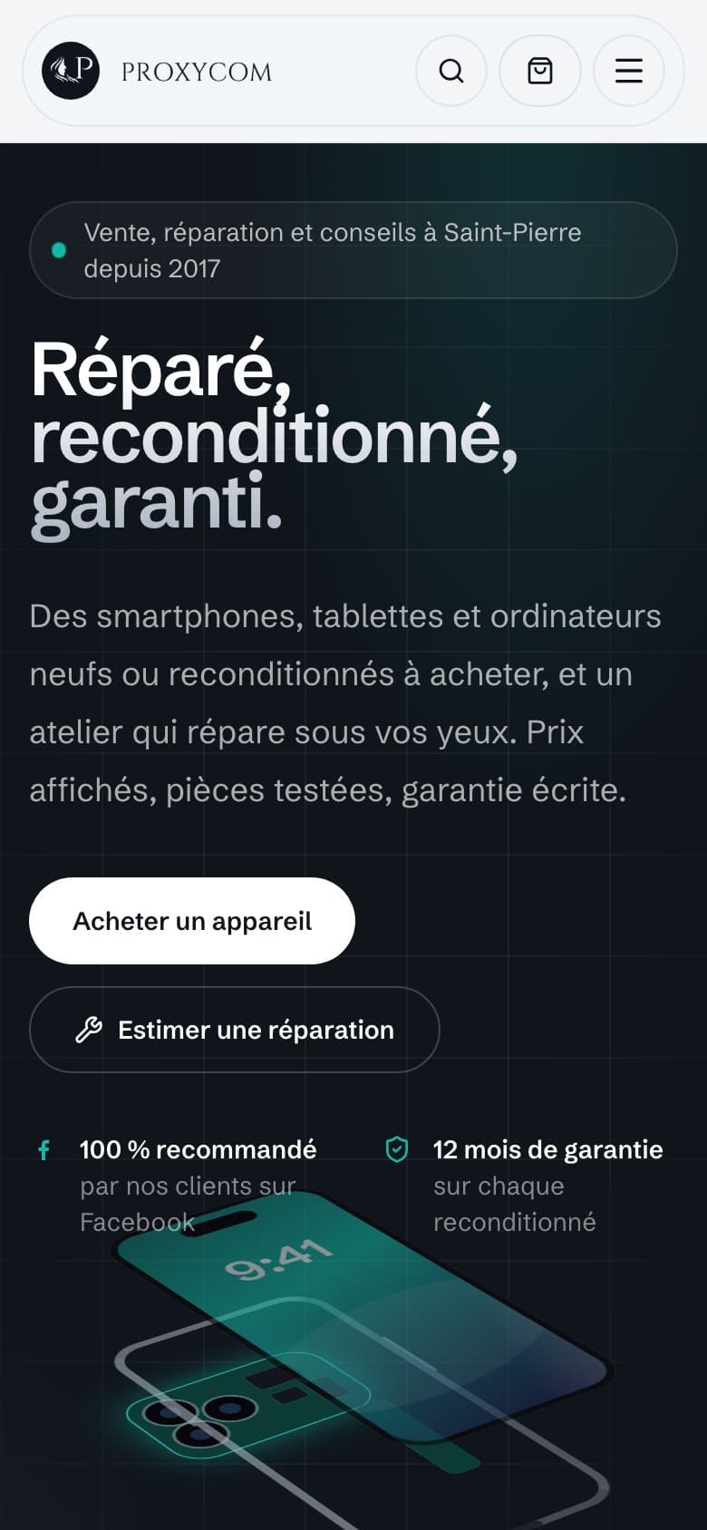 Proxycom sur mobile