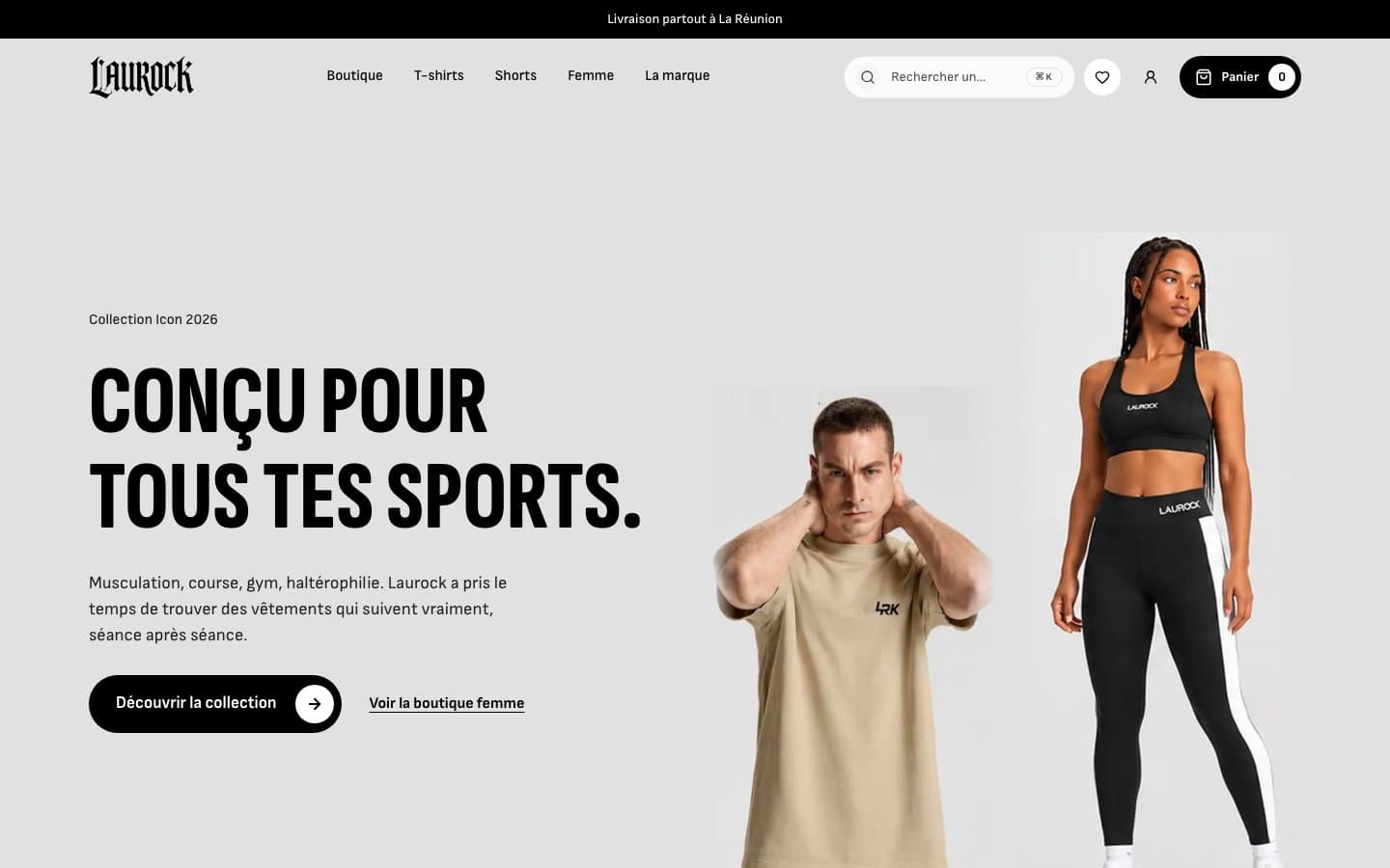 Page d'accueil du site Laurock