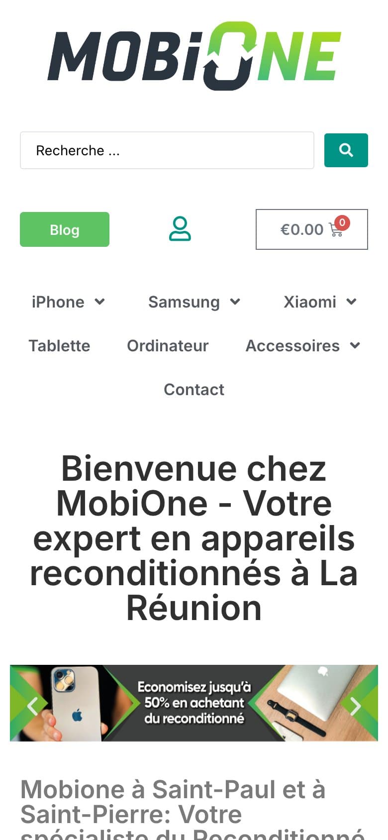 MobiOne sur mobile