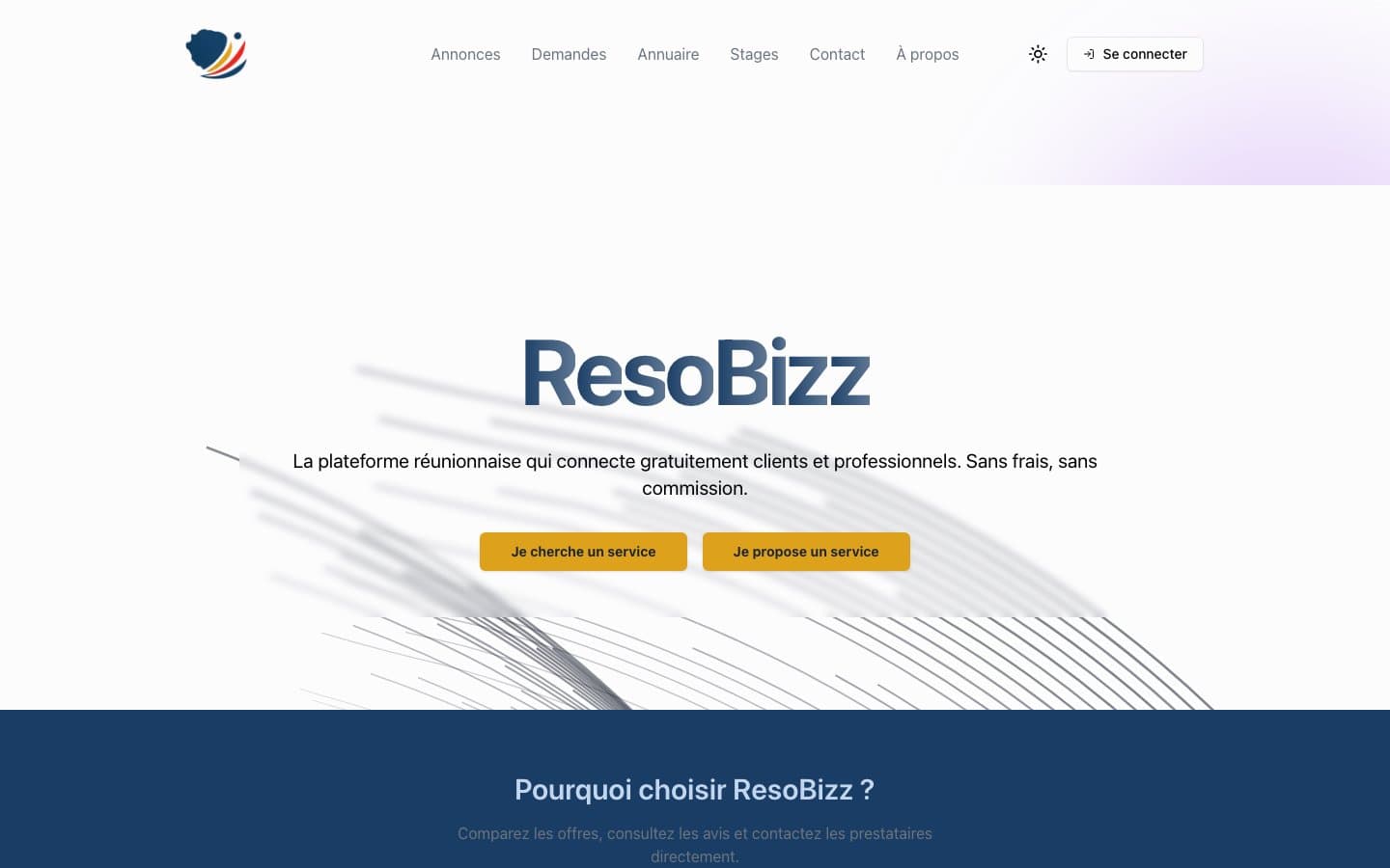 Aperçu du site ResoBizz
